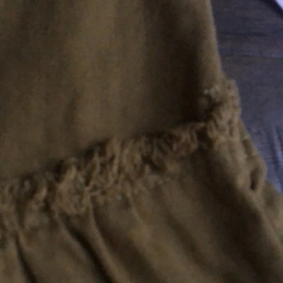 Free People Positano Lace up back mini skirt Sz 10 olive green New with Tags - Picture 5 of 10